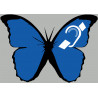 effet papillon Mal entendant - 10x7cm - Autocollant(sticker)