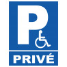 Parking handicap privé - 10x7,5cm - Autocollant(sticker)