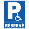 Parking handicap réservé privé - 21x27cm - Autocollant(sticker)