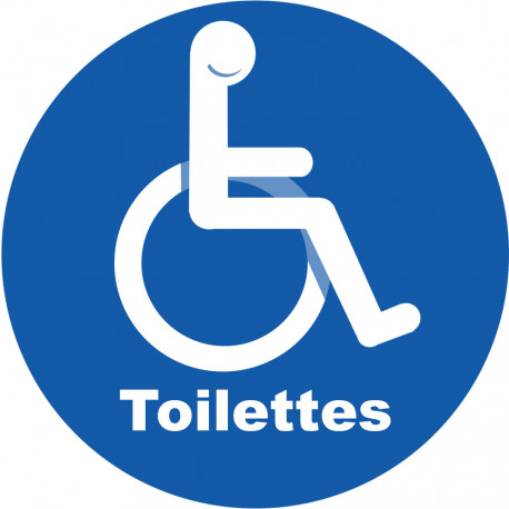 toilettes handicap - 20cm - Autocollant(sticker)