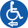 accès toilettes pour handicapés gauche - 15cm - Autocollant(sticker)