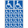 handicape moteur - 2 stickers 10cm - 16 stickers 5cm - Autocollant(sticker)