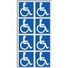 handicape moteur - 8 stickers de 5cm - Autocollant(sticker)