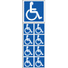 handicape moteur - 1 sticker 10cm / 8 stickers 5cm - Autocollant(sticker)