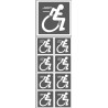 handisport fauteuil - 1 stickers de 10cm et 8 stickers de 5cm - Sticke