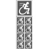 handisport fauteuil - 1 stickers de 10cm et 8 stickers de 5cm - Autocollant(sticker)