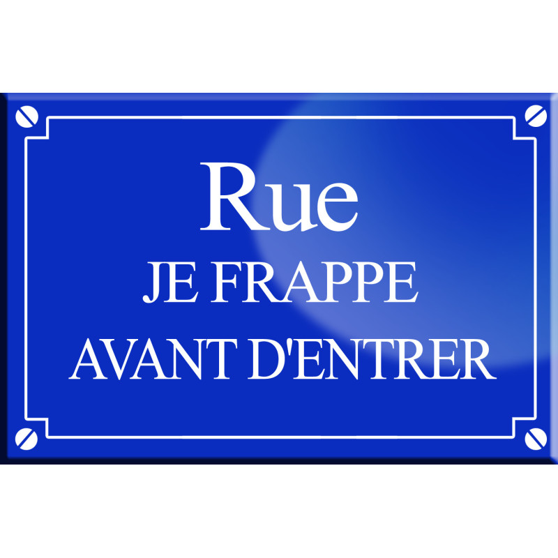 Rue je frappe avant d'entrer - 20x13,2cm - Sticker/autocollant