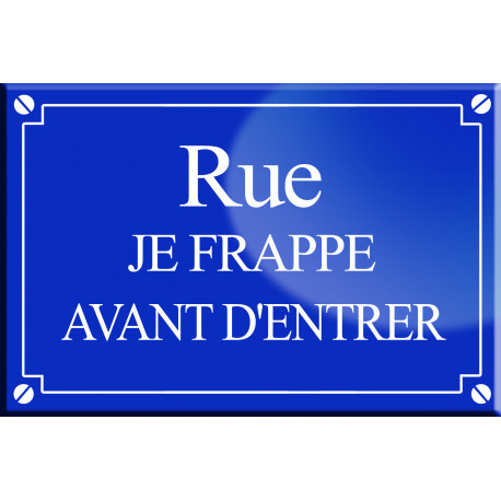 Rue je frappe avant d'entrer - 20x13,2cm - Autocollant(sticker)