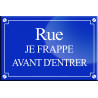 Rue je frappe avant d'entrer - 20x13,2cm - Autocollant(sticker)