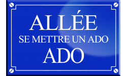 Allée se mettre un ado ado - 20x13,2cm - Autocollant(sticker)