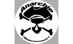 anarchiste blanc - 20x20cm - Autocollant(sticker)