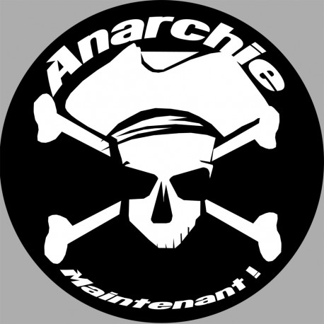 anarchiste noir - 20x20cm - Autocollant(sticker)