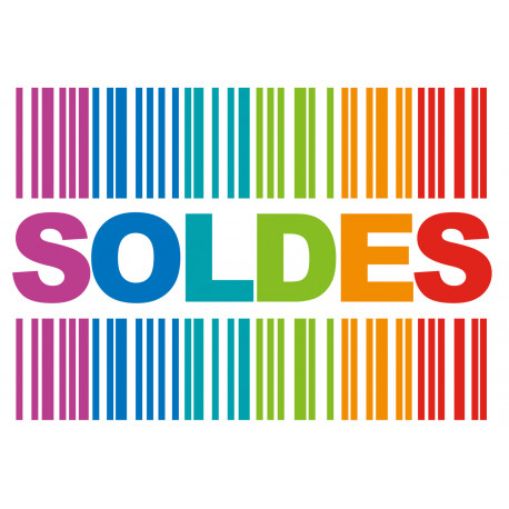 solde ambiance code barre - 30x20.5cm - Autocollant(sticker)