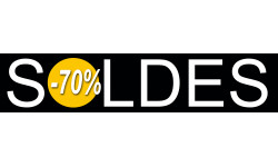 solde design 70% - 26x6cm - Autocollant(sticker)