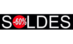 solde design 60% - 26x6cm - Autocollant(sticker)