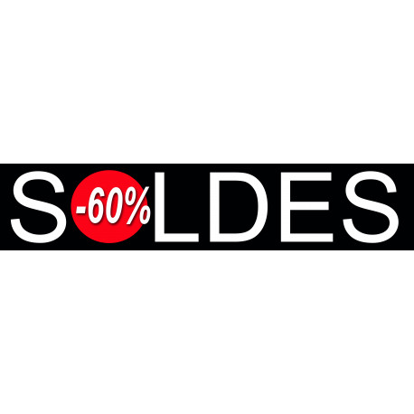 solde design 60% - 26x6cm - Autocollant(sticker)