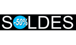 solde design 50% - 26x6cm - Autocollant(sticker)