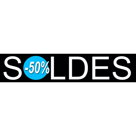 solde design 50% - 26x6cm - Autocollant(sticker)