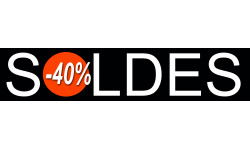 solde design 40% - 26x6cm - Autocollant(sticker)