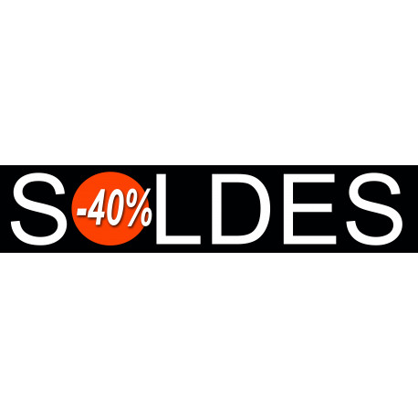 solde design 40% - 26x6cm - Autocollant(sticker)