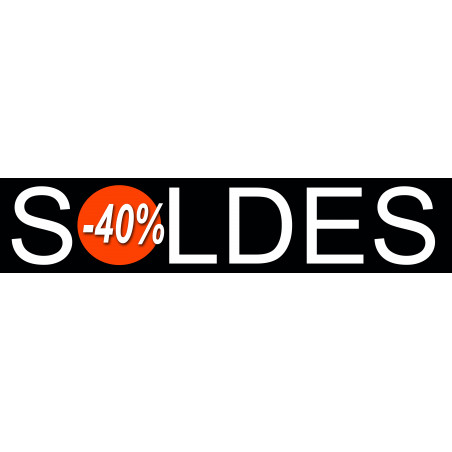 solde design 40% - 26x6cm - Autocollant(sticker)