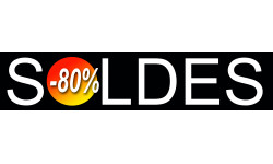 solde design 80% - 26x6cm - Autocollant(sticker)