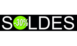 solde design 30% - 26x6cm - Autocollant(sticker)