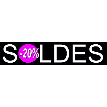 solde design 20% - 26x6cm - Autocollant(sticker)