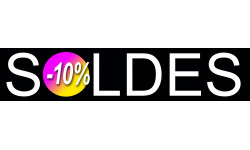 solde design 10% - 26x6cm - Autocollant(sticker)