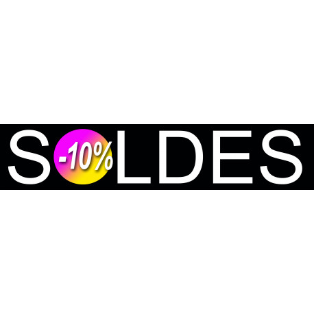 solde design 10% - 26x6cm - Autocollant(sticker)