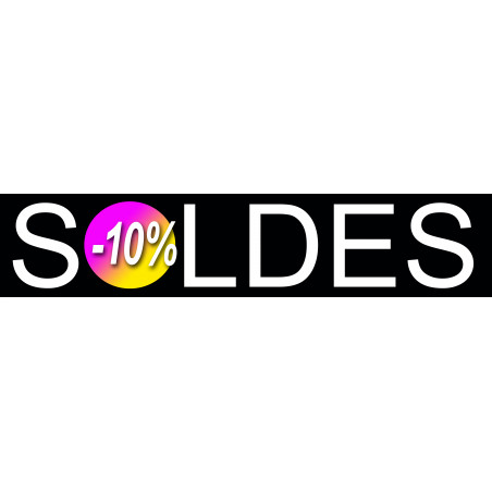 solde design 10% - 26x6cm - Autocollant(sticker)