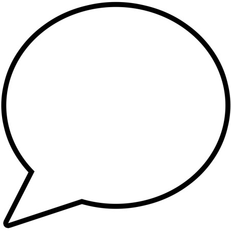 Bulles BD à personnaliser vers la gauche - 20x20cm - Sticker/autocoll