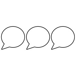 Bulles BD à personnaliser vers la gauche - 3 stickers de 10cm - Stick