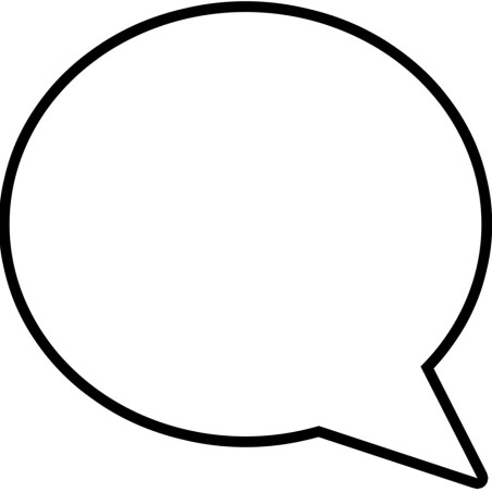 Bulles BD à personnaliser vers la droite - 15x15cm - Sticker/autocoll