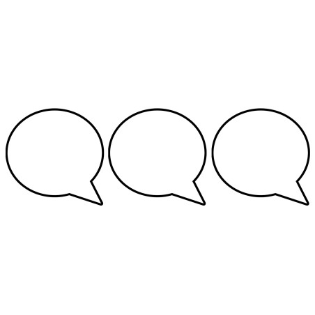 Bulles BD à personnaliser vers la droite - 3 stickers de 10cm - Stick