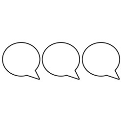 Bulles BD à personnaliser vers la droite - 3 stickers de 5cm - Sticke