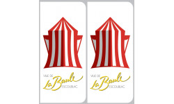immatriculation La Baule Escoublac (2 logos 10,2x4,6cm) - Autocollant(sticker)