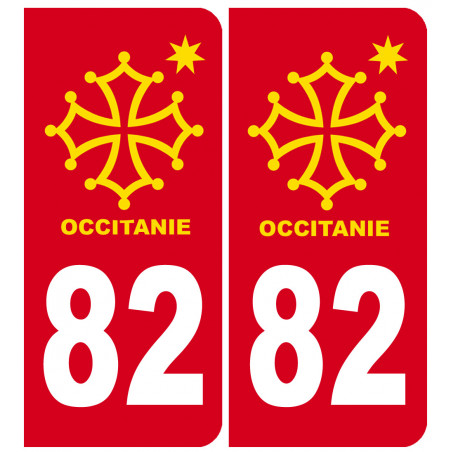 immatriculation 82 occitanie - Autocollant(sticker)