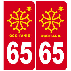 immatriculation 65 Occitanie - Sticker/autocollant