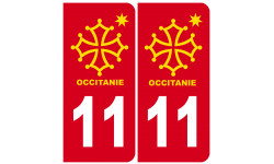 immatriculation 11 Occitanie - Autocollant(sticker)