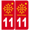 immatriculation 11 Occitanie - Sticker/autocollant