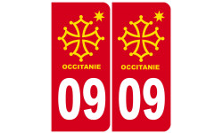 immatriculation 09 Occitanie - Autocollant(sticker)