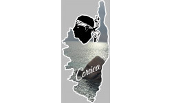 Corsica la plage d'argent - 5x2,3cm - Autocollant(sticker)