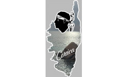 Corsica la plage d'argent - 10x4,5cm - Autocollant(sticker)