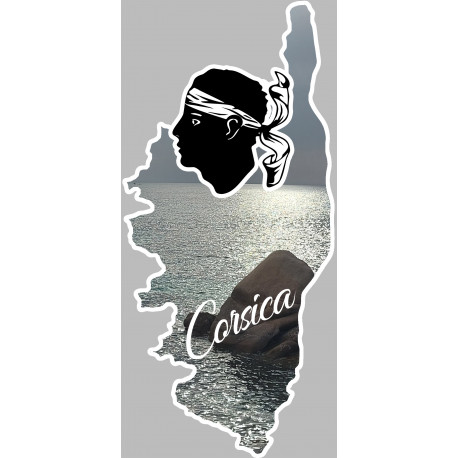 Corsica la plage d'argent - 29x13.5cm - Autocollant(sticker)