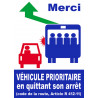 véhicule prioritaire carré - 21x29,7cm - Autocollant(sticker)