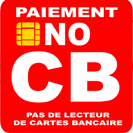 paiement NO CB - 5cm - Autocollant(sticker)