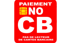 paiement NO CB - 10cm - Autocollant(sticker)