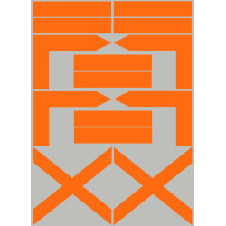 balises circuits GR équestre - 14 pièces - Sticker/autocollant