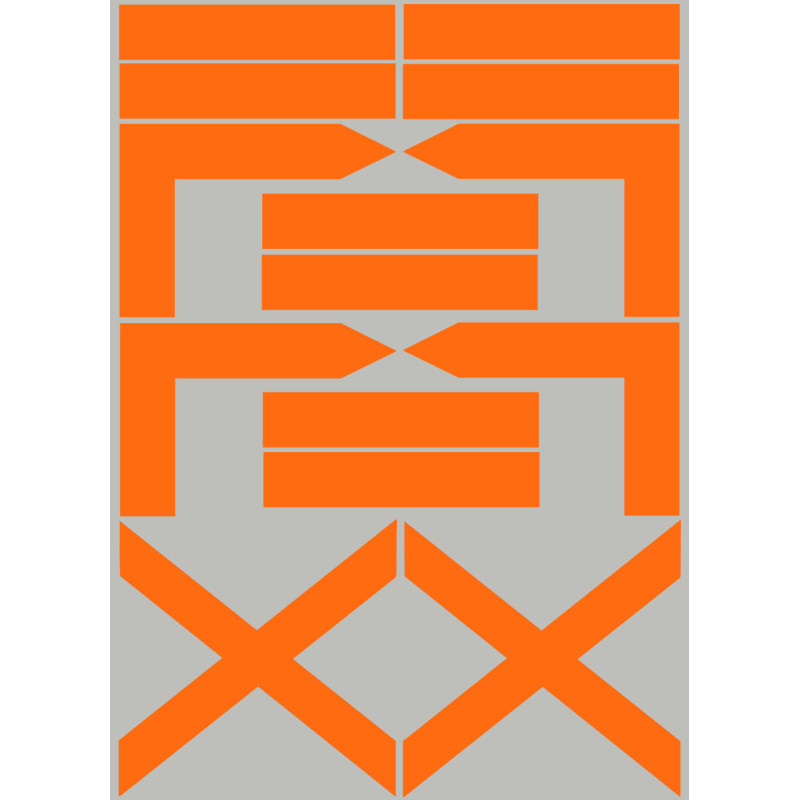 balises circuits GR équestre - 14 pièces - Sticker/autocollant